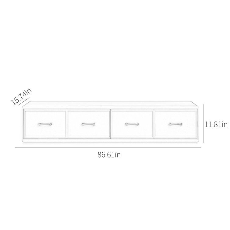 RARLON All solid wood TV modern simple light luxury living room